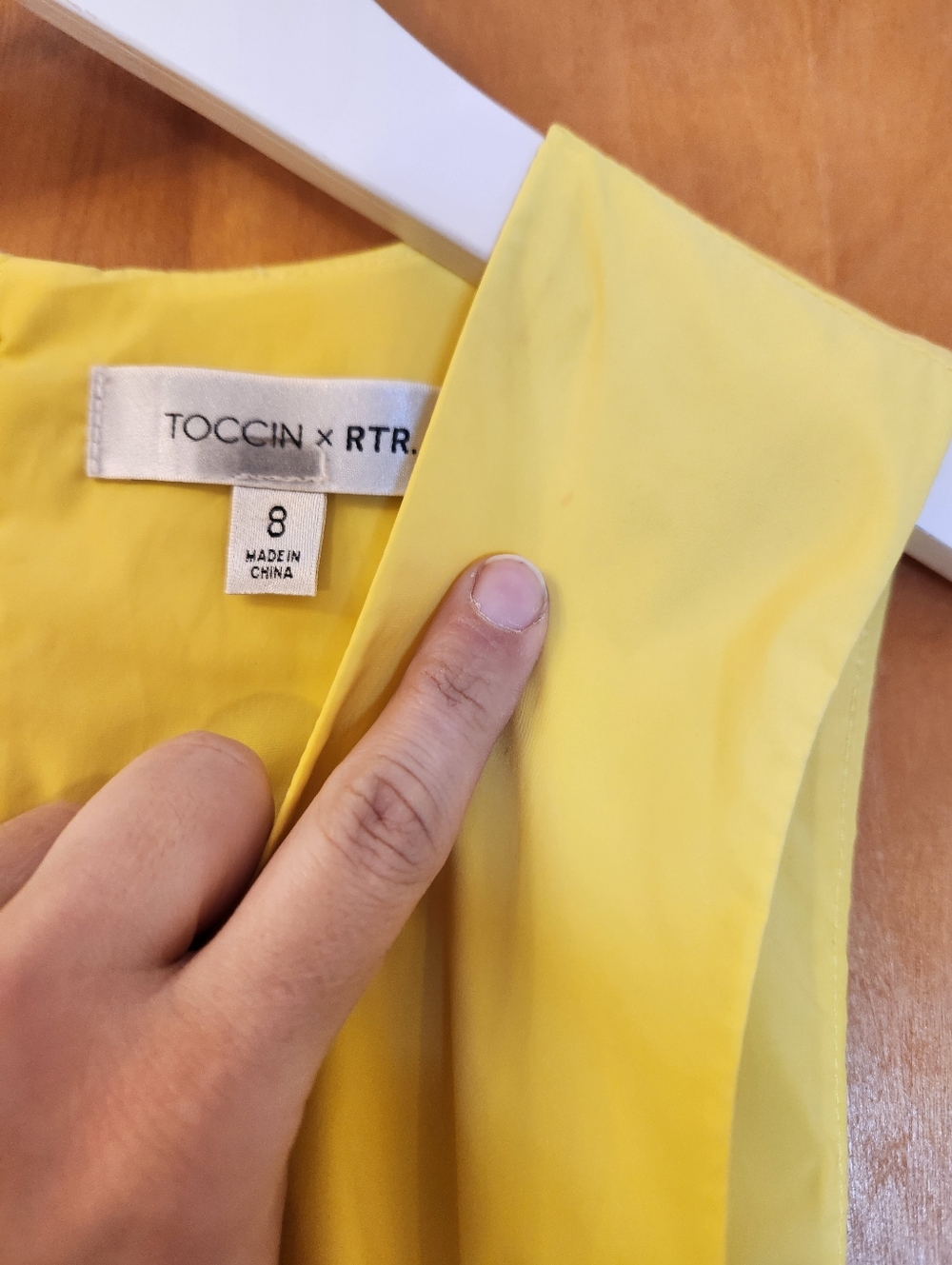 Toccin Women's Twist Front Dress in Yellow, Size 8, $445 - Picture 12 of 15